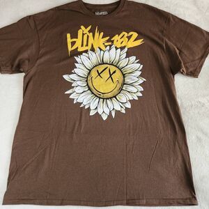 Blink 182 Brown Tshirt With Graphics Size XL New Without Tags